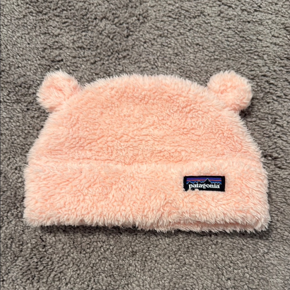 Patagonia Pink Fuzzy Beanie